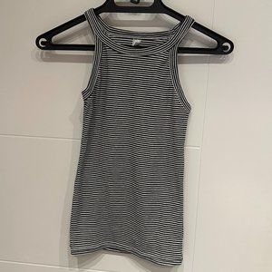 White & Black Stripe Tank Top